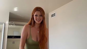 A Redhead Friend Takes On A Big Cock In 60fps Hd