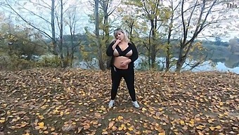 Milfs Flaunt Their Bodies By The Lake And Play With Their Boobs