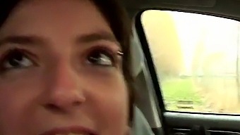Motorway Parking Lot Blowjob With A Handjob