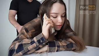 Pov View Of Russian Stepbrother'S Naughty Phone Sex And Creampie