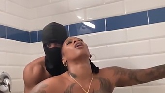 Latina Beauty Gets Her Asshole Drilled In The Shower!