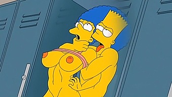 Marge, The Naughty Housewife, Enjoys Every Moment As She Gets Covered In Hot Cum