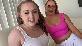 Step Sisters Eva Nyx And Brookie Blair Indulge In A Steamy Game Of Roleplay With Their Stepbrother Scott Stark, Showcasing Their Natural And Big Assets