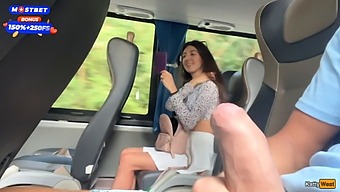 Public Cock Jerking Off On A Bus With People Passing By